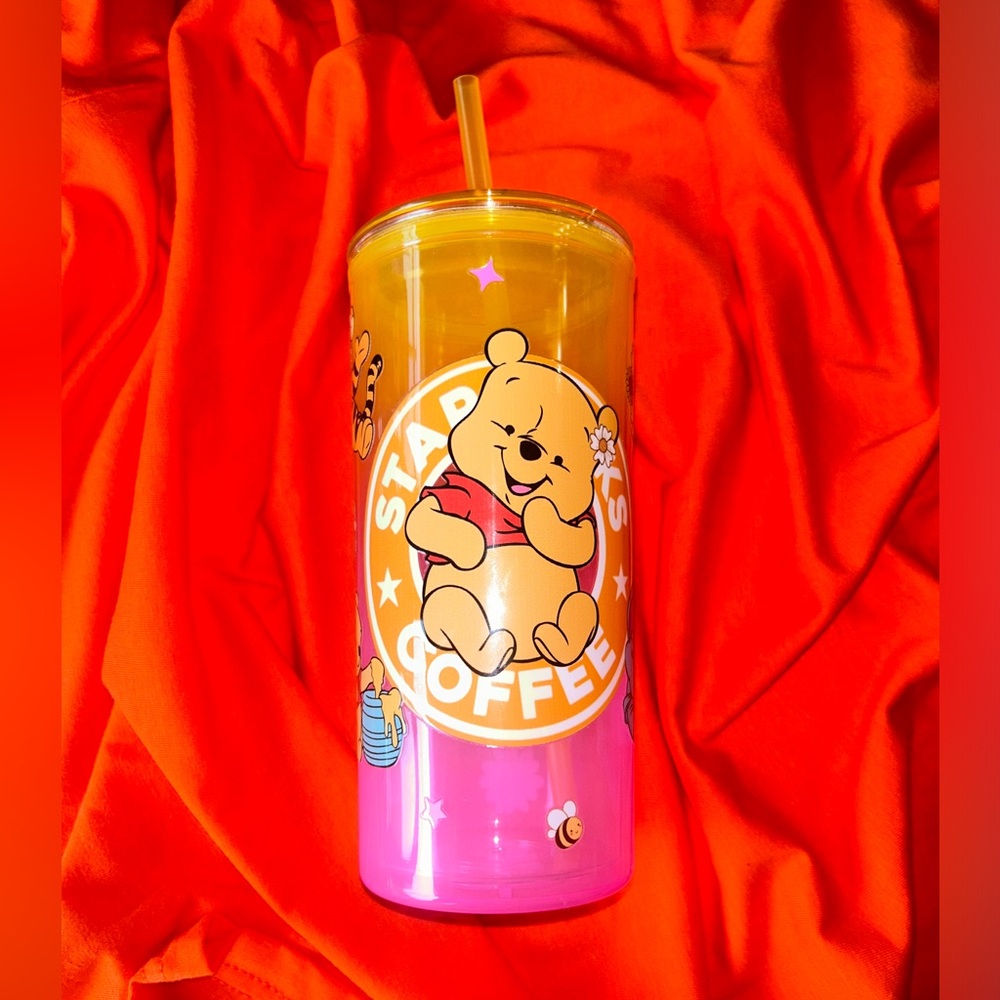 Winnie The Pooh Pink & Yellow 21oz Acrylic Tumbler